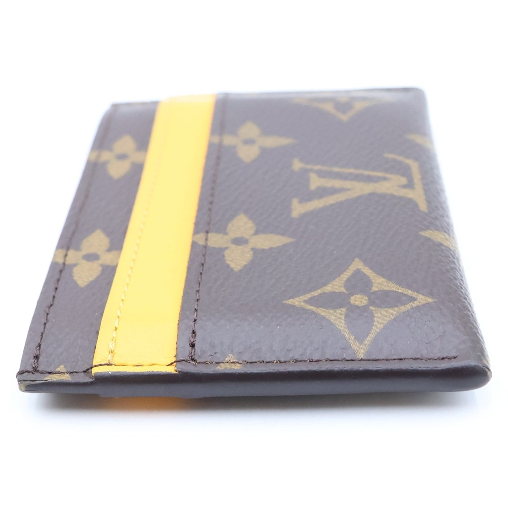 LOUIS VUITTON(ルイヴィトン) ポルト カルト ダブル モノグラム PVC レザー カードケース ブラウン/イエロー M12844