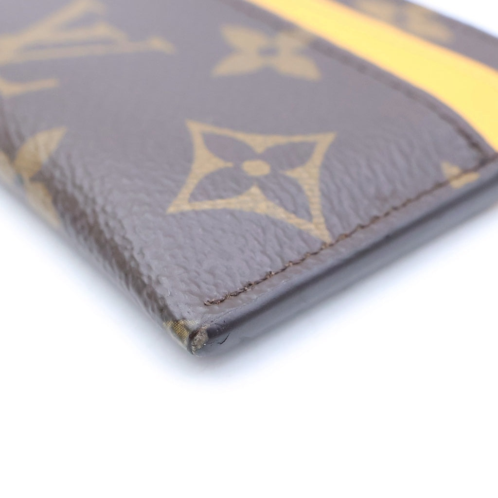 LOUIS VUITTON(ルイヴィトン) ポルト カルト ダブル モノグラム PVC レザー カードケース ブラウン/イエロー M12844