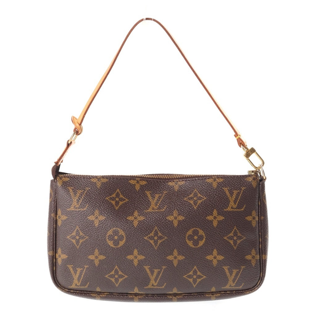 LOUIS VUITTON(ルイヴィトン) モノグラム ポシェットアクセソワール PVC レザー ハンドバッグ アクセサリーポーチ ブラウン M51980 レディース