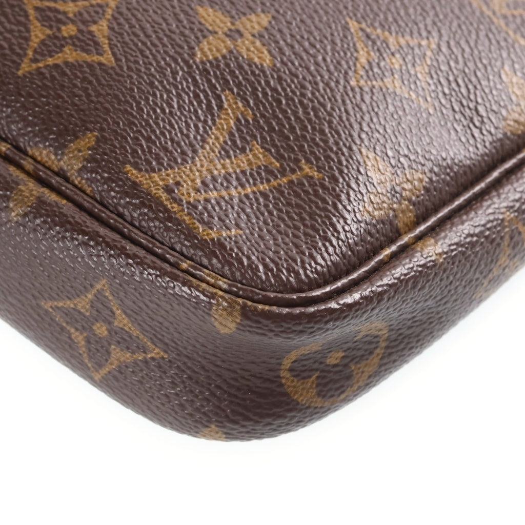 LOUIS VUITTON(ルイヴィトン) モノグラム ポシェットアクセソワール PVC レザー ハンドバッグ アクセサリーポーチ ブラウン M51980 レディース