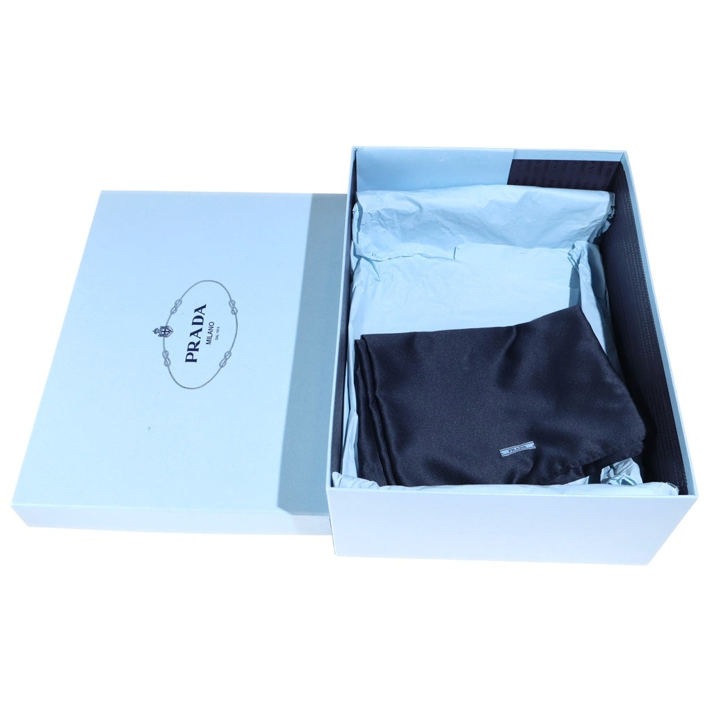 PRADA(プラダ) Diapason Opaque Brushed ダイアパソン ブラッシュドレザー レースアップダービーシューズ ローファー ブラック 2EG421 レディース