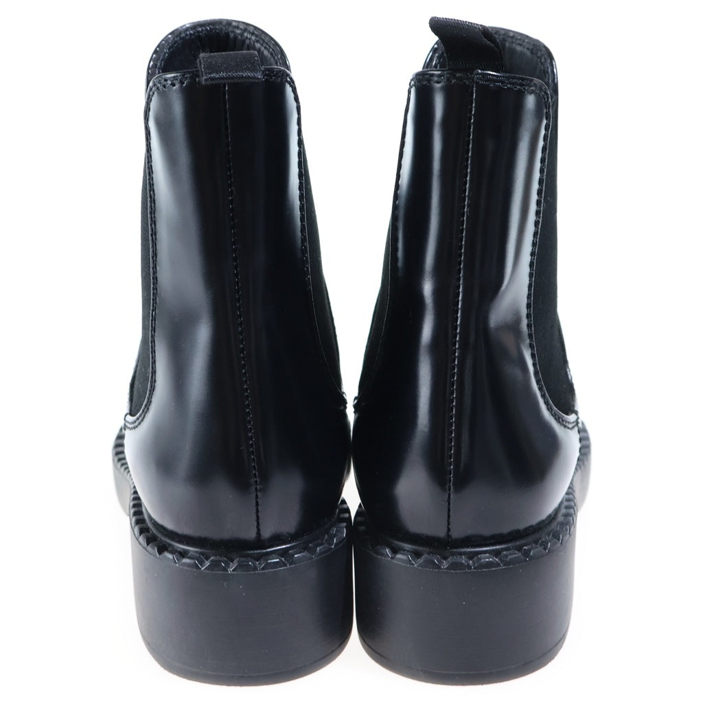 PRADA(プラダ) Brushed Leather Chelsea Boots ブラッシュドレザー サイドゴア チェルシーブーツ ブラック 1T676M レディース