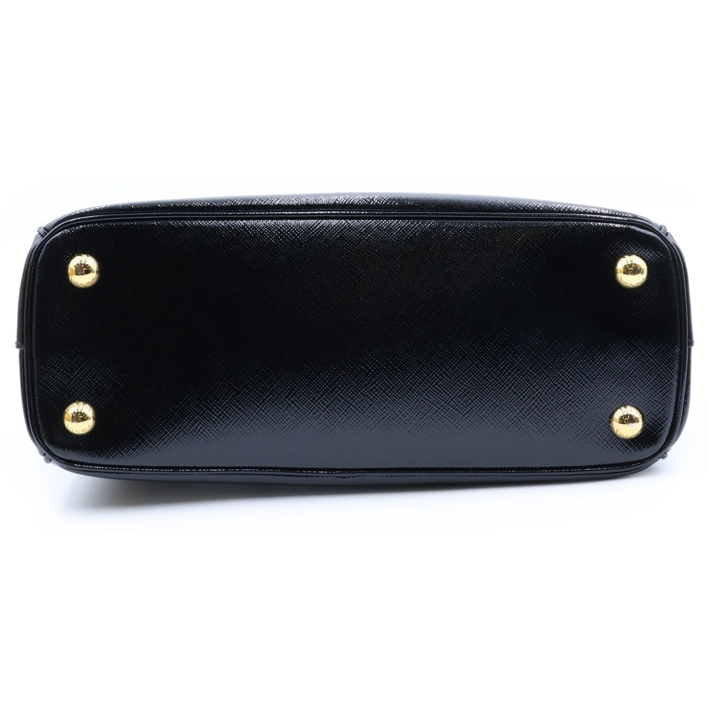 PRADA(プラダ) ガレリアミニ ハンドバッグ ショルダーバッグ 2WAY ブラック エナメル BN2316 レディース