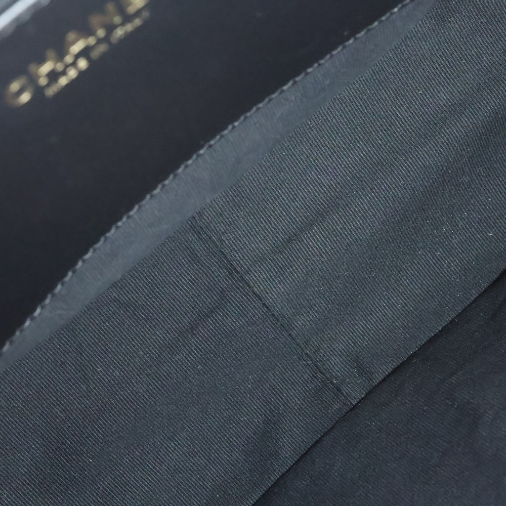 CHANEL(シャネル) マトラッセ ホーボー チェーンショルダーバッグ 黒 ラムスキン GD金具 プレートト レディース