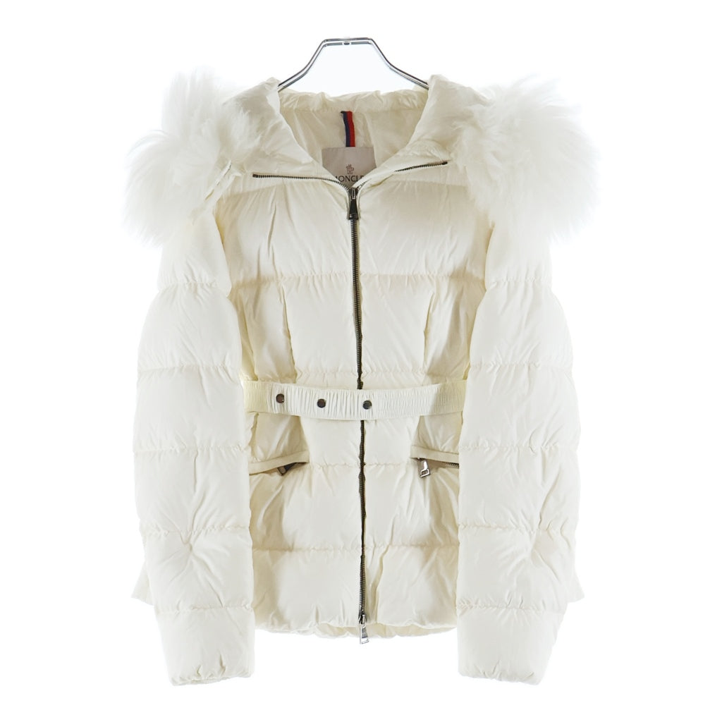 MONCLER(モンクレール) 2024AW Boedショートダウンジャケット ファーネック ホワイト #0 J20931A00095 595FE レディース
