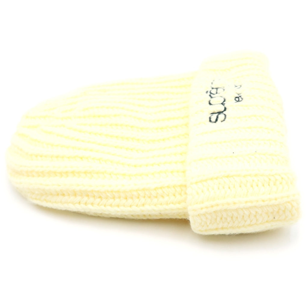 SUPREME(シュプリーム) 22AW Ribbed Beanie リブ ビーニー ニット帽 アクリル クリーム レディース