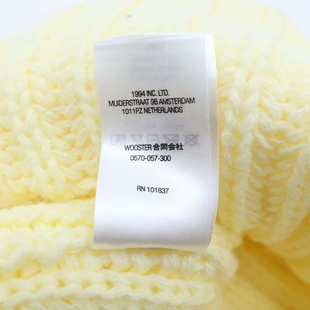 SUPREME(シュプリーム) 22AW Ribbed Beanie リブ ビーニー ニット帽 アクリル クリーム レディース