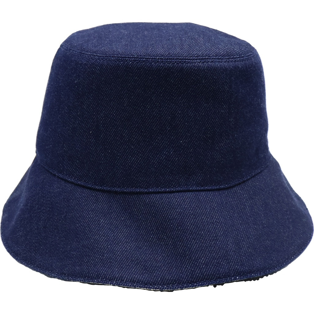GUCCI(グッチ) レザー デニムバケットハット ネイビー #S 803042 レディース