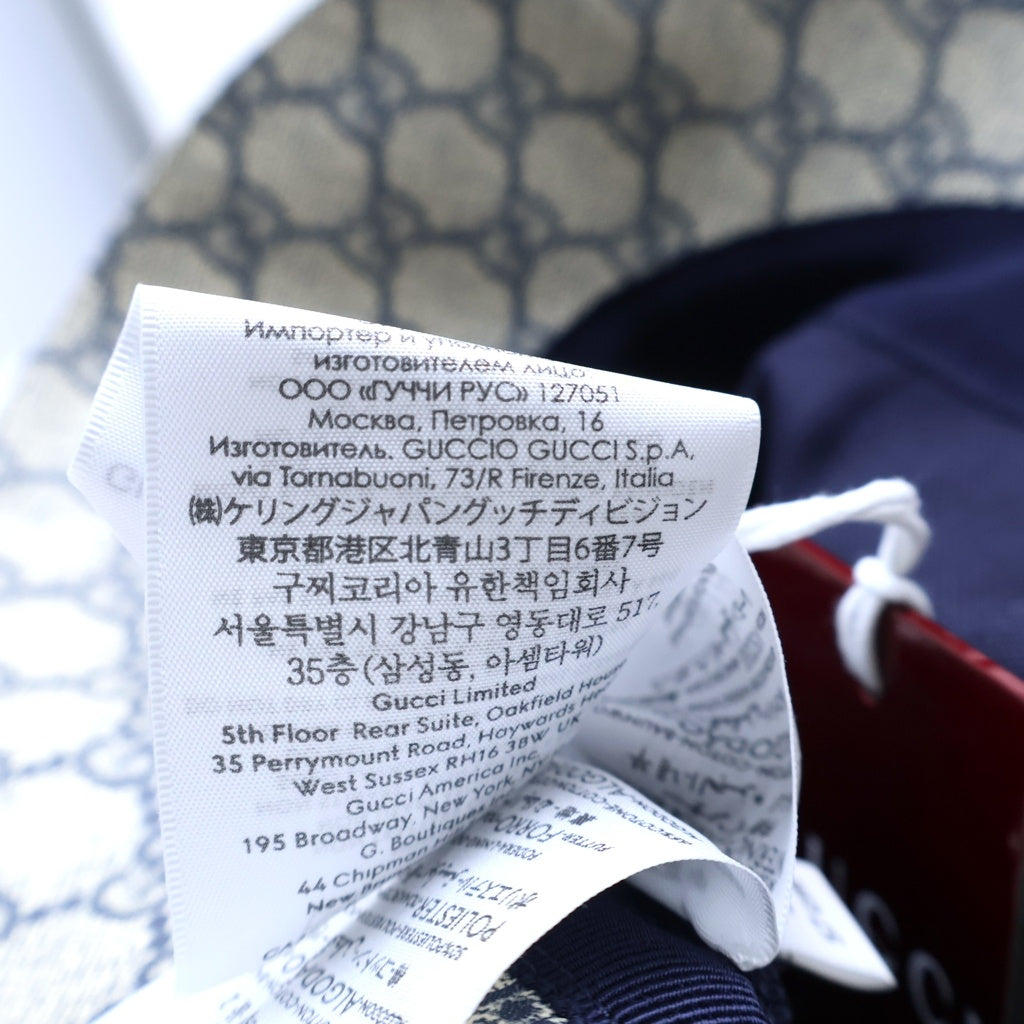 GUCCI(グッチ) レザー デニムバケットハット ネイビー #S 803042 レディース