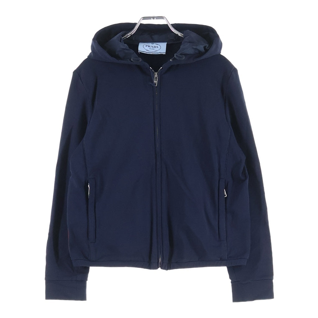 PRADA(プラダ) ■スポーツライン ジップパーカー 青 ナイロン×コットン #S 138470 レディース