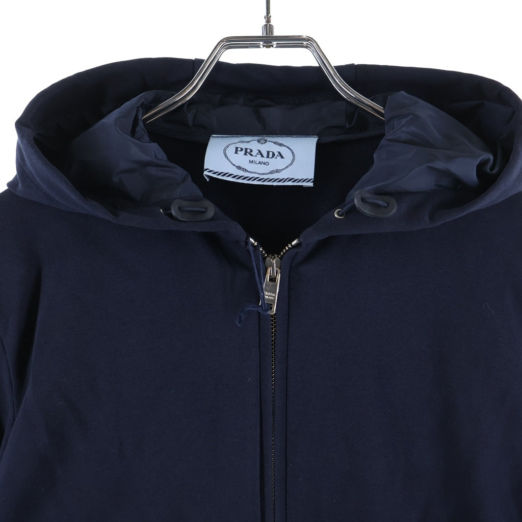 PRADA(プラダ) ■スポーツライン ジップパーカー 青 ナイロン×コットン #S 138470 レディース