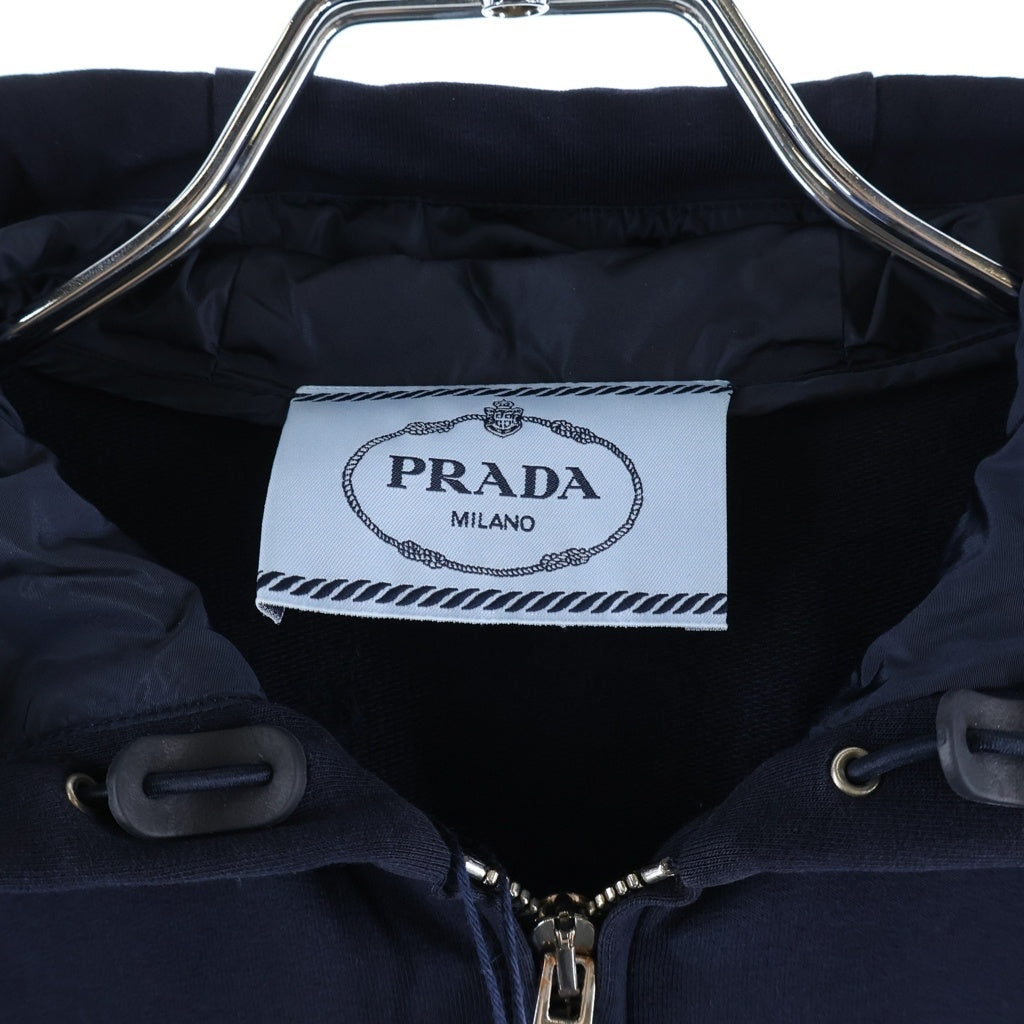 PRADA(プラダ) ■スポーツライン ジップパーカー 青 ナイロン×コットン #S 138470 レディース