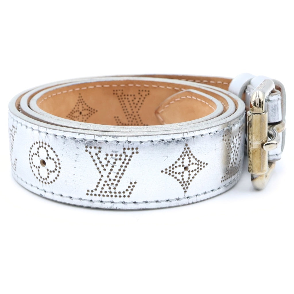 LOUIS VUITTON(ルイヴィトン) モノグラム マヒナ ベルト シルバー パーフォレーション CA1017