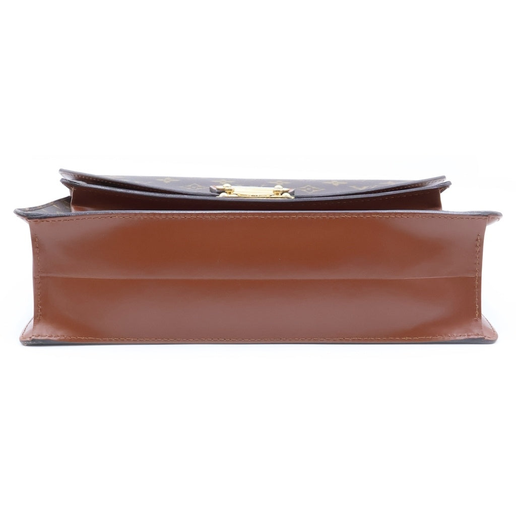 LOUIS VUITTON(ルイヴィトン) モノグラム モンソー28 ショルダーバッグ ブラウン PVCレザー M51185 ゴールド金具 レディース