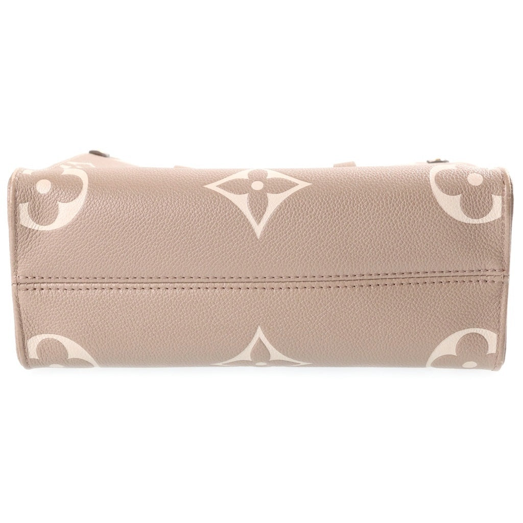 LOUIS VUITTON(ルイヴィトン) モノグラム ジャイアント アンプラント オンザゴーPM トゥルトレール クレーム 2WAYハンドバッグ ショルダーバッグ ベージュ レザー M45779 ゴールド金具 レディース