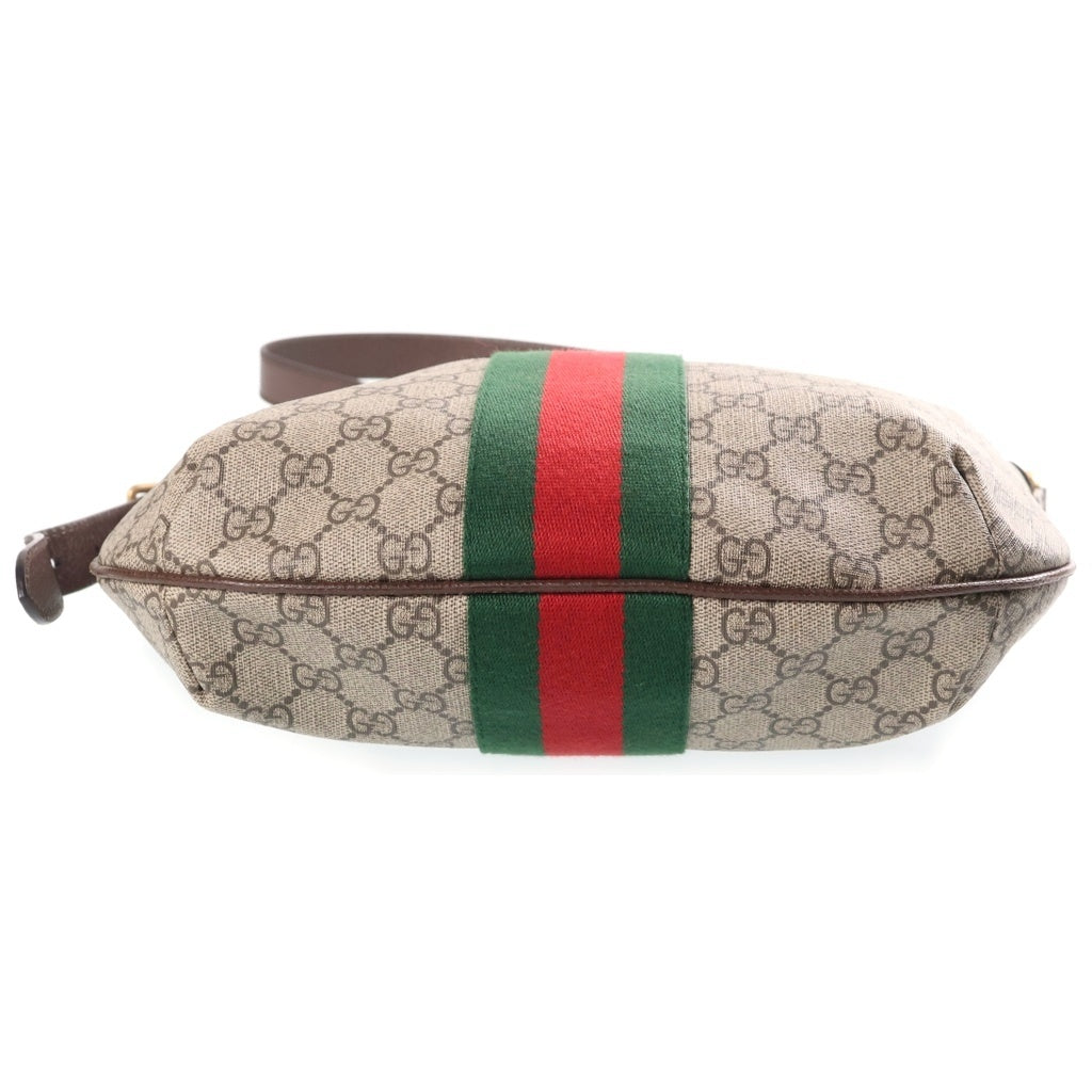 GUCCI(グッチ) オフィディア GGマーモント シェリーライン ショルダーバッグ ハンドバッグ ベージュ×ブラウン PVC×レザー 598125 レディース