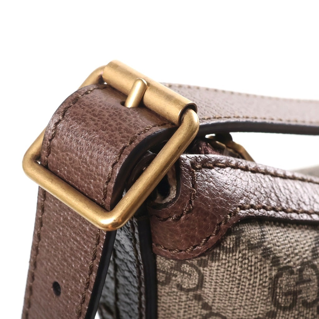 GUCCI(グッチ) オフィディア GGマーモント シェリーライン ショルダーバッグ ハンドバッグ ベージュ×ブラウン PVC×レザー 598125 レディース