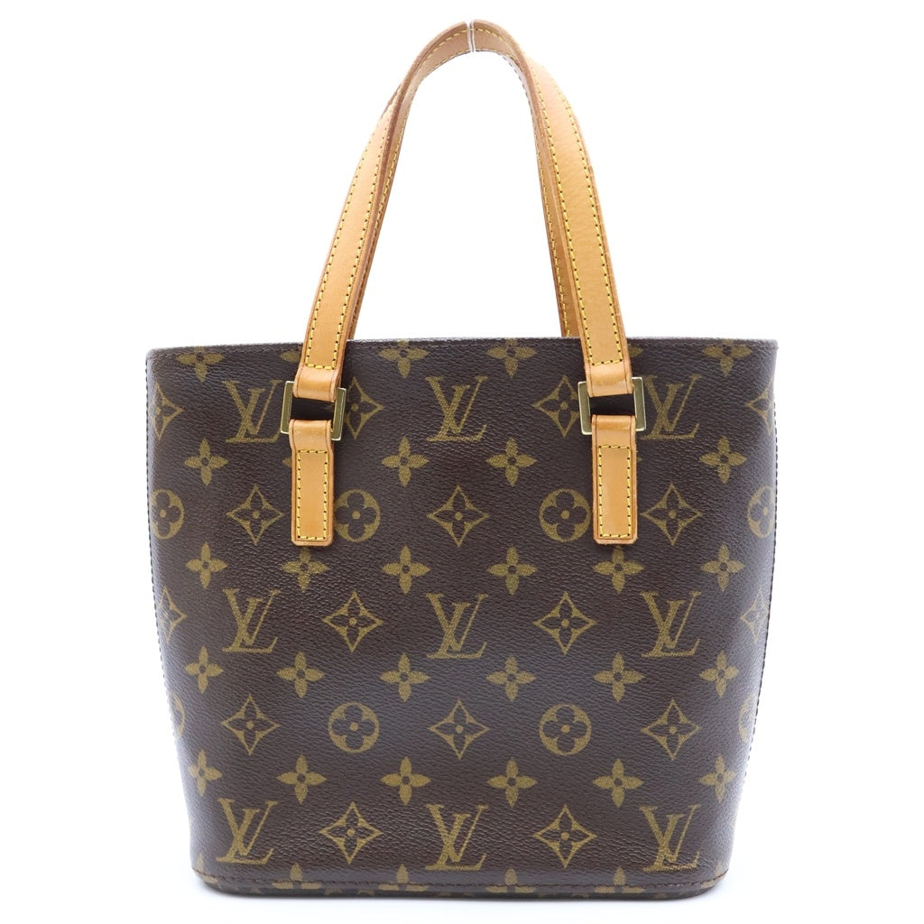 LOUIS VUITTON(ルイヴィトン) モノグラム ヴァヴァンPM ハンドバッグ ミニトートバッグ ブラウン レザー×PVC M51172 ゴールド金具 レディース