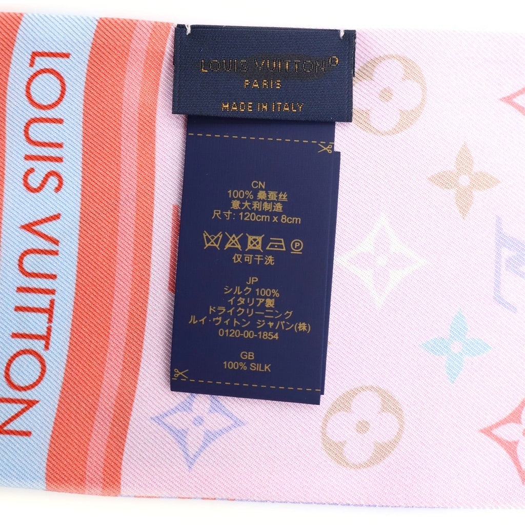 LOUIS VUITTON(ルイヴィトン) バンドー スカイライン シルクスカーフ ピンク M77318 レディース