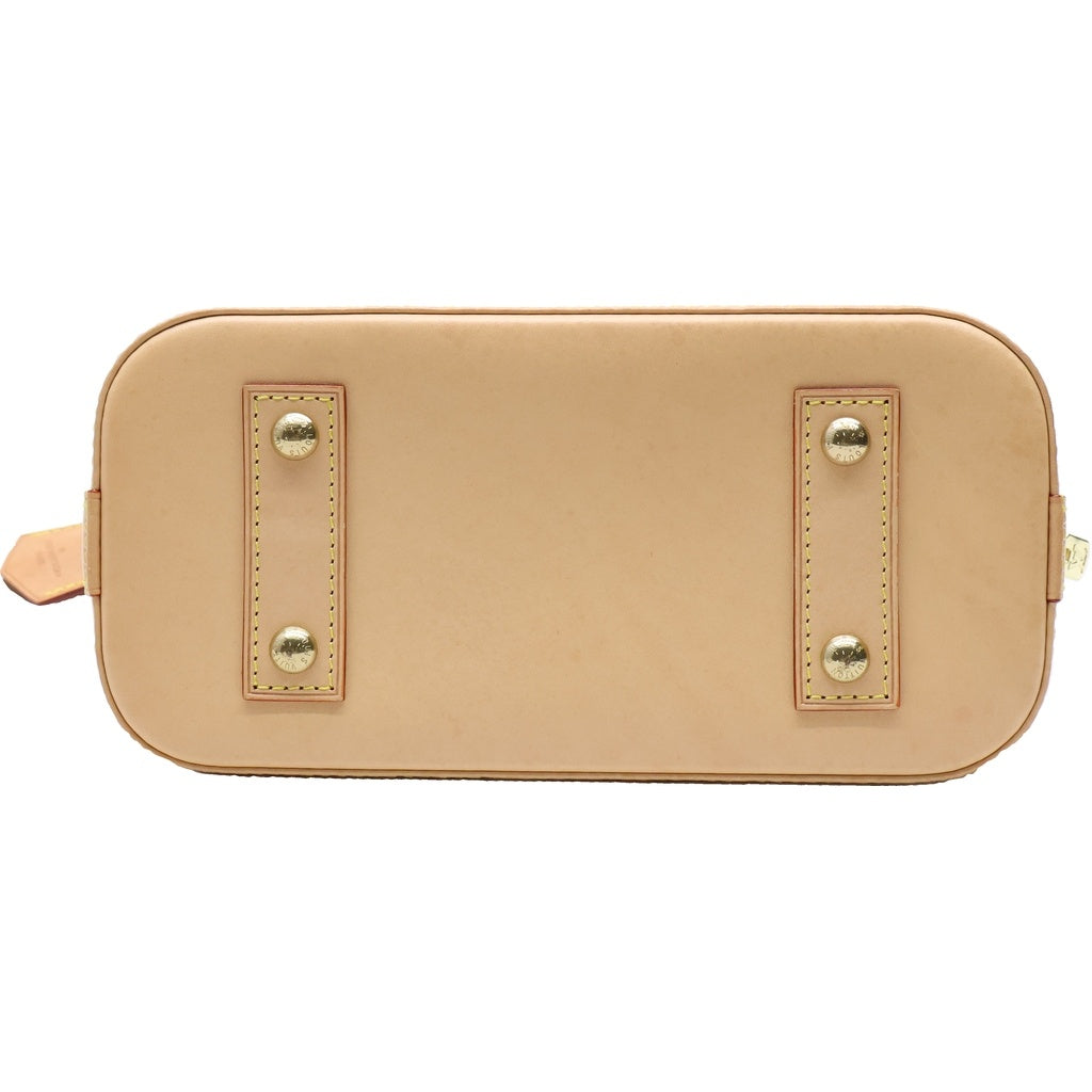 LOUIS VUITTON(ルイヴィトン) モノグラム アルマBB 2WAYハンドバッグ ショルダーバッグ ブラウン レザー×PVC M53152 ゴールド金具 レディース