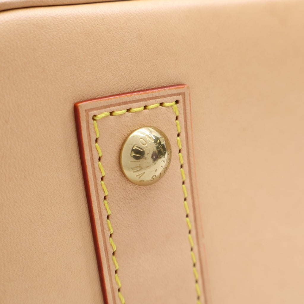LOUIS VUITTON(ルイヴィトン) モノグラム アルマBB 2WAYハンドバッグ ショルダーバッグ ブラウン レザー×PVC M53152 ゴールド金具 レディース
