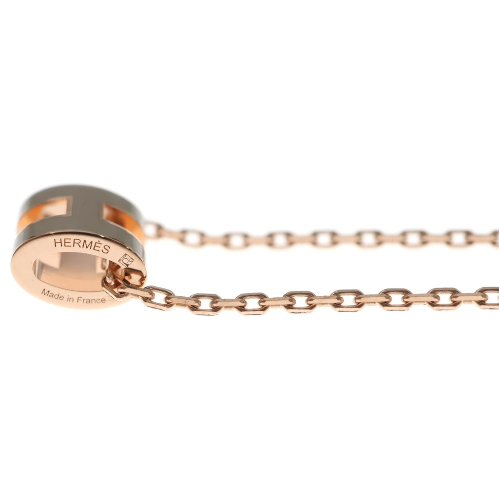 HERMES(エルメス) ミニ ポップアッシュ H ネックレス マロングラッセ×ロカバール メタル レディース