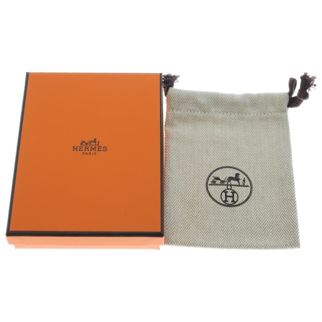 HERMES(エルメス) ミニ ポップアッシュ H ネックレス シルバー×ブラック メタル レディース