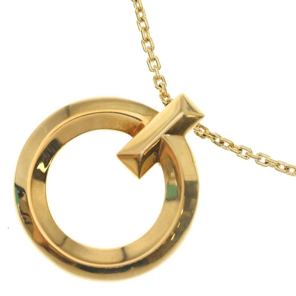 TIFFANY & Co.(ティファニー) Tワン サークル スモール ネックレス Au750 イエローゴールド レディース