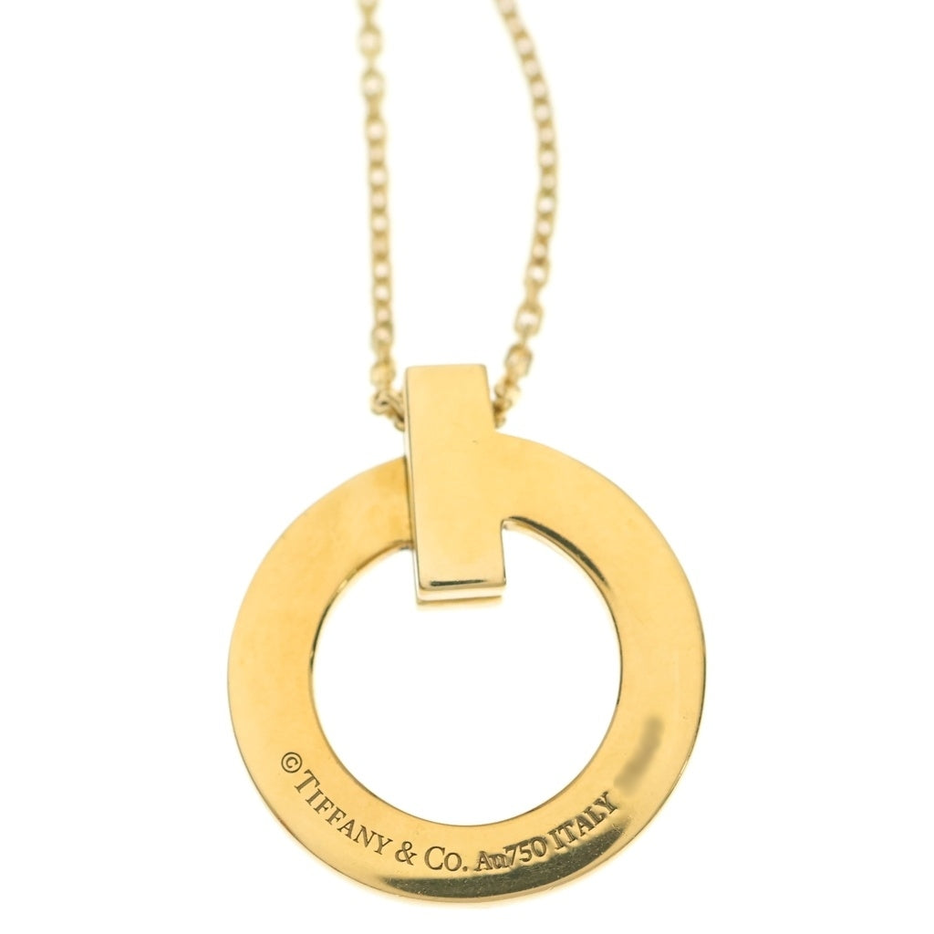 TIFFANY & Co.(ティファニー) Tワン サークル スモール ネックレス Au750 イエローゴールド レディース