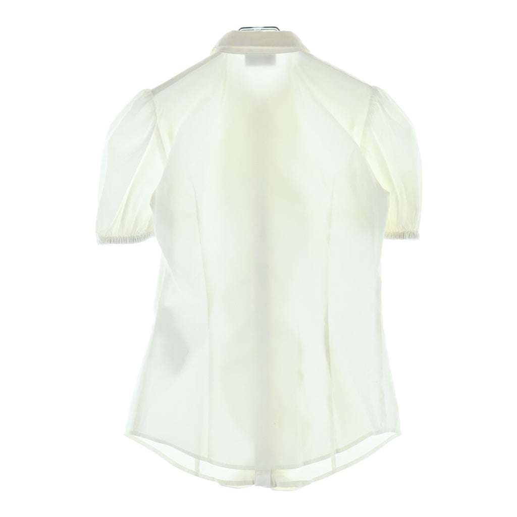 RED VALENTINO(レッド ヴァレンティノ) パフスリーブ半袖フリルシャツ ホワイト #38 FR381500-V1M928R レディース