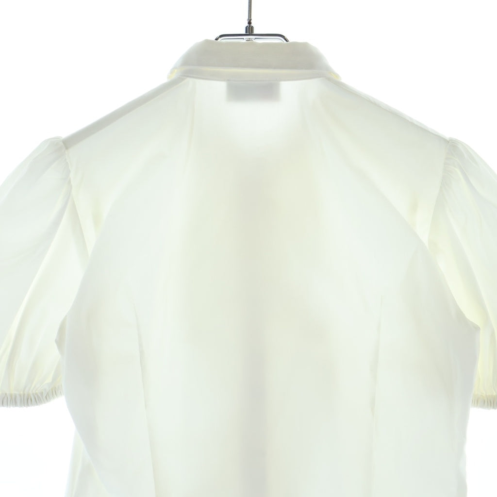 RED VALENTINO(レッド ヴァレンティノ) パフスリーブ半袖フリルシャツ ホワイト #38 FR381500-V1M928R レディース