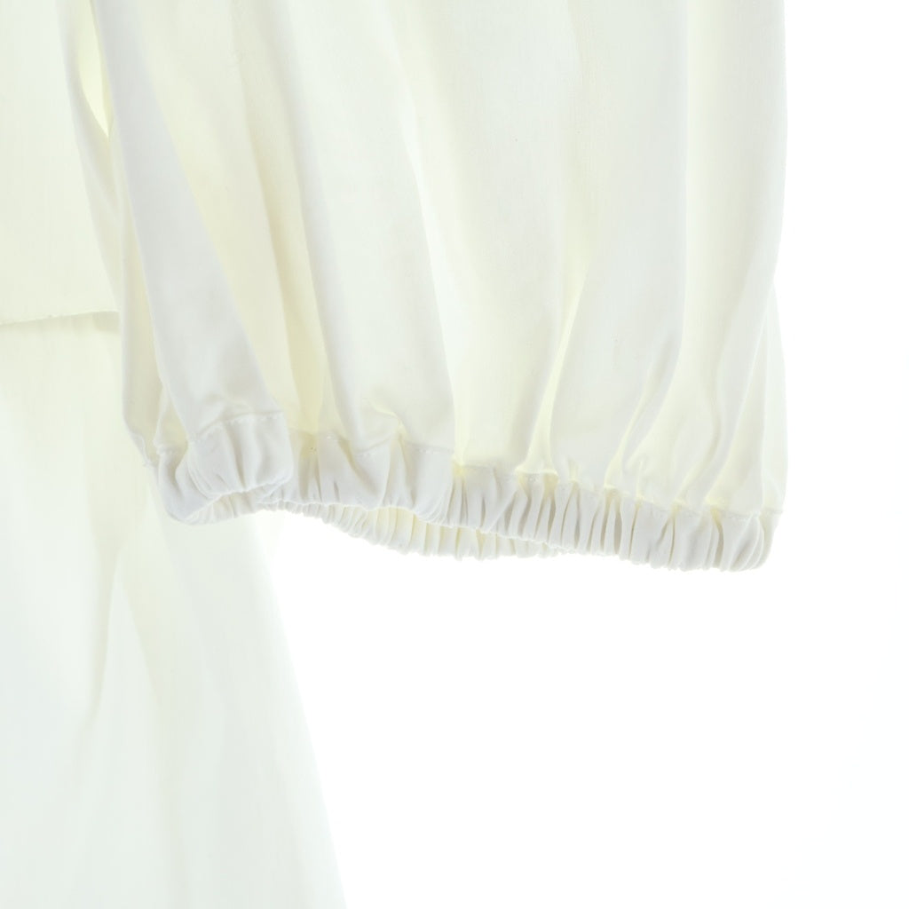 RED VALENTINO(レッド ヴァレンティノ) パフスリーブ半袖フリルシャツ ホワイト #38 FR381500-V1M928R レディース