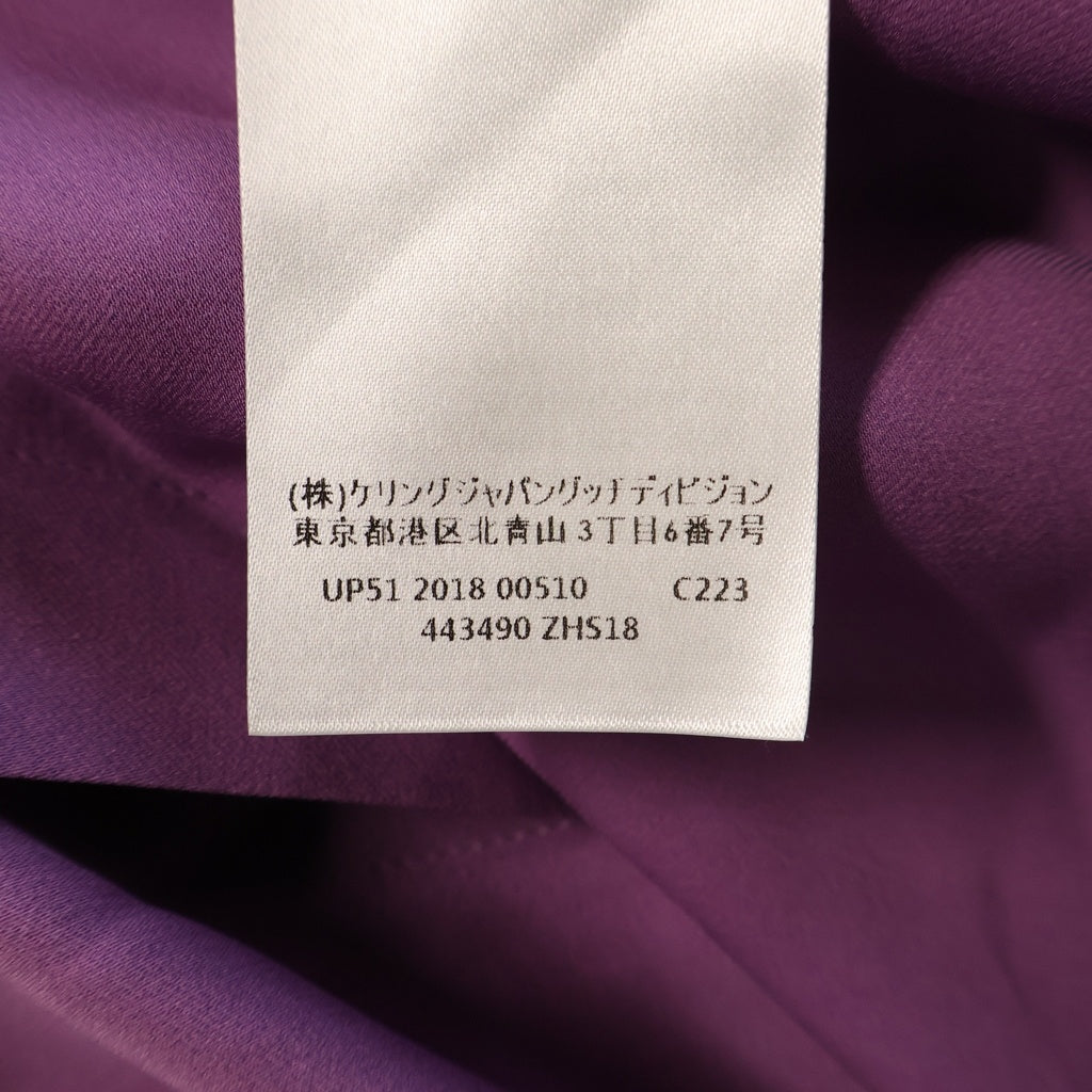 GUCCI(グッチ) ■2018 3 ボウタイ長袖ブラウス パープル #36 WJ0 443490 ZHS18 5029 レディース