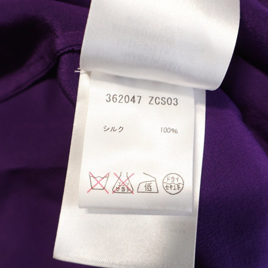 GUCCI(グッチ) ■UP51 2013 04048 ノースリーブ ドレープ シルクブラウス パープル #36 362047 ZCS03 レディース