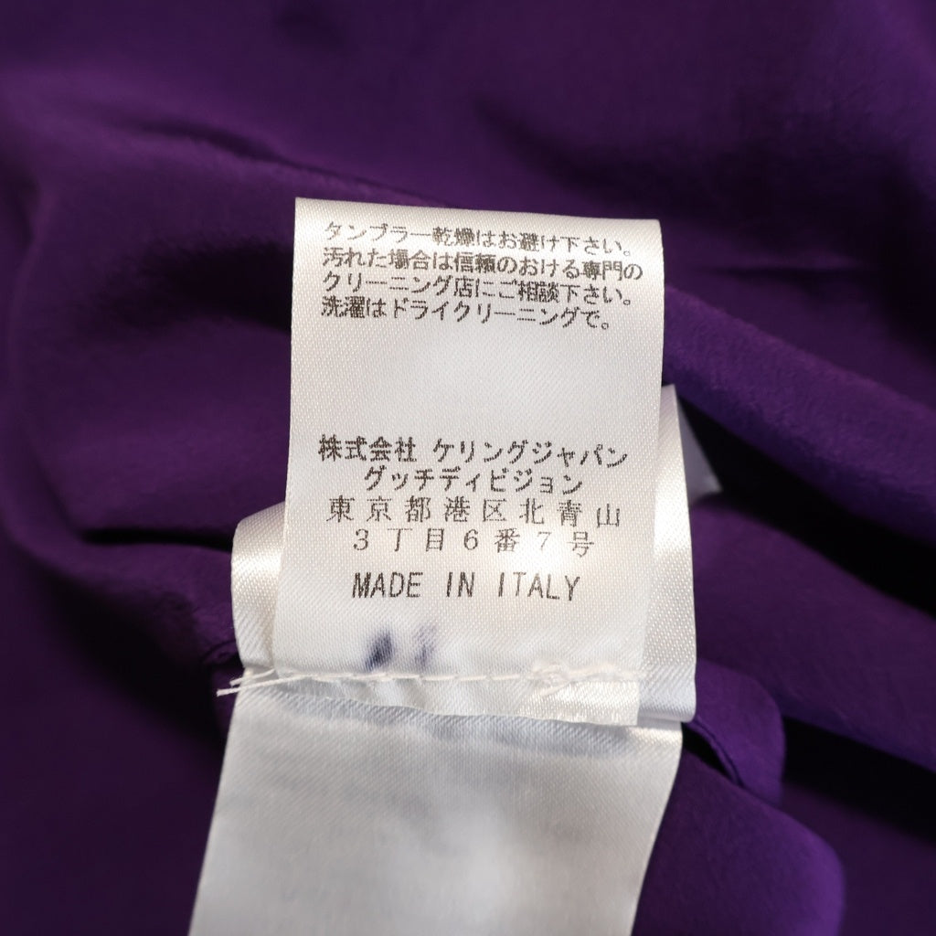 GUCCI(グッチ) ■UP51 2013 04048 ノースリーブ ドレープ シルクブラウス パープル #36 362047 ZCS03 レディース