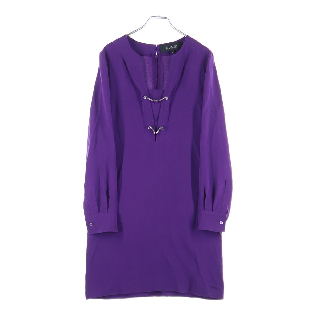 GUCCI(グッチ) ■UP51 2013 04088 長袖ブラウス パープル #36 362010 ZCS03 レディース