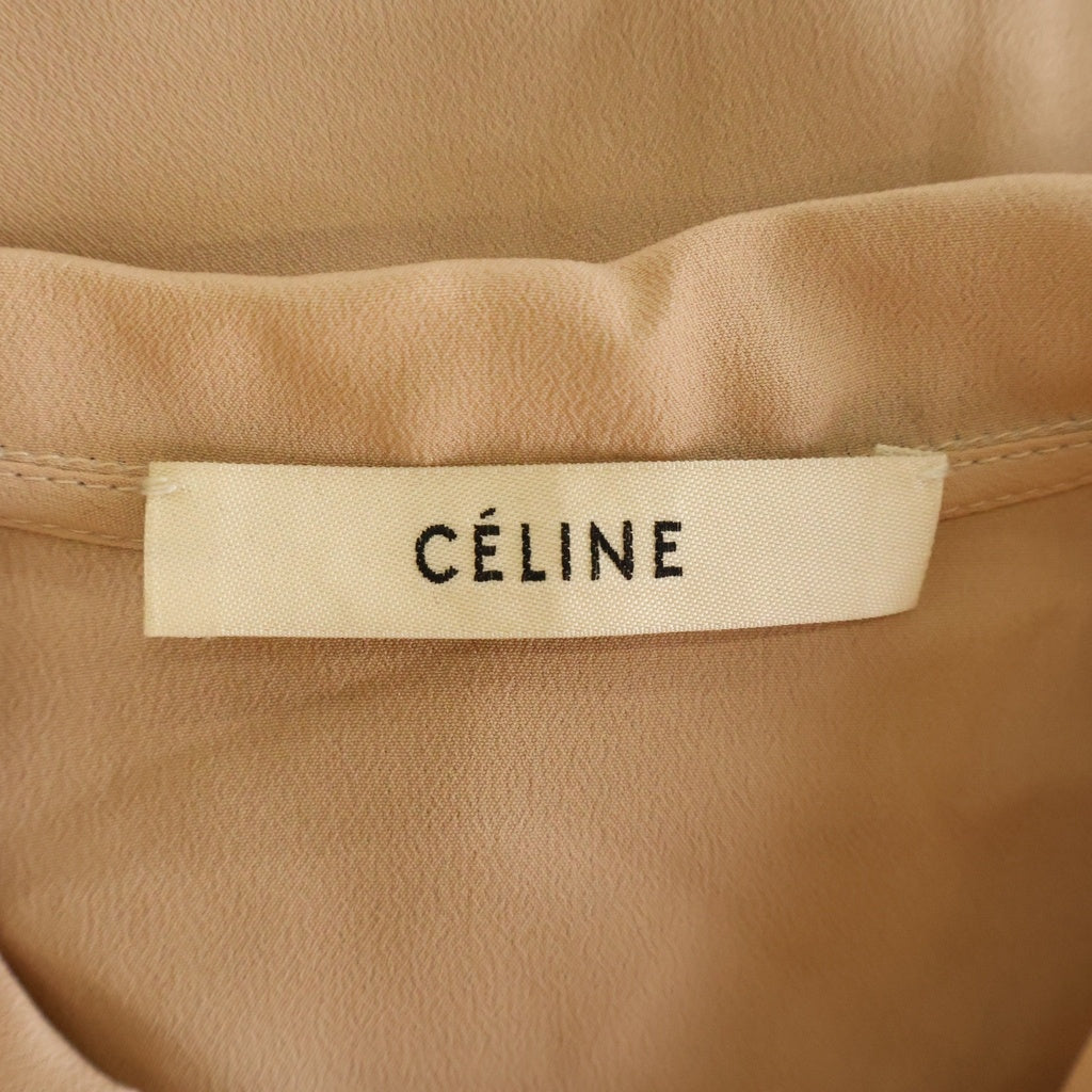 CELINE(セリーヌ) ■フリル ノースリーブトップス ベージュ×ブラック #34 20G953170.03ND レディース