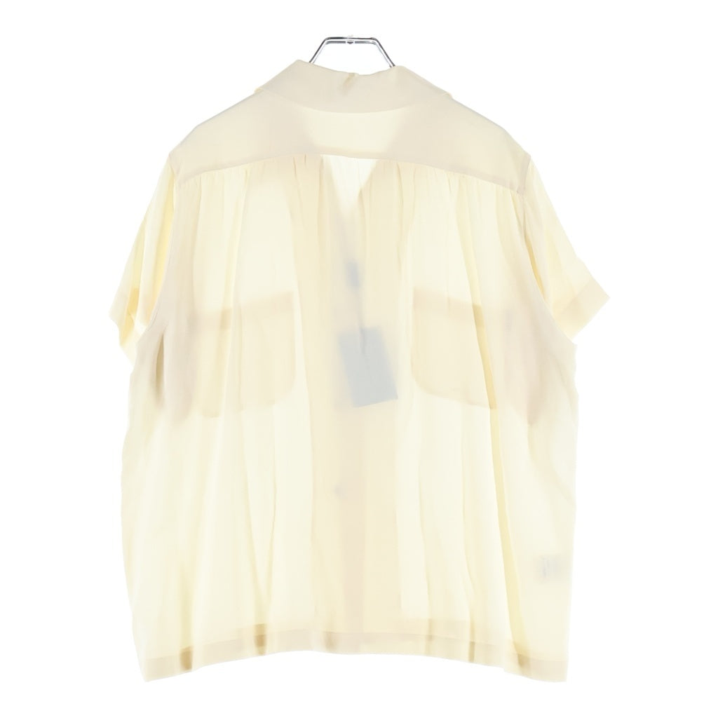 EMPORIO ARMANI(エンポリオアルマーニ) ■半袖オープンカラーシャツ アイボリー #40 レディース