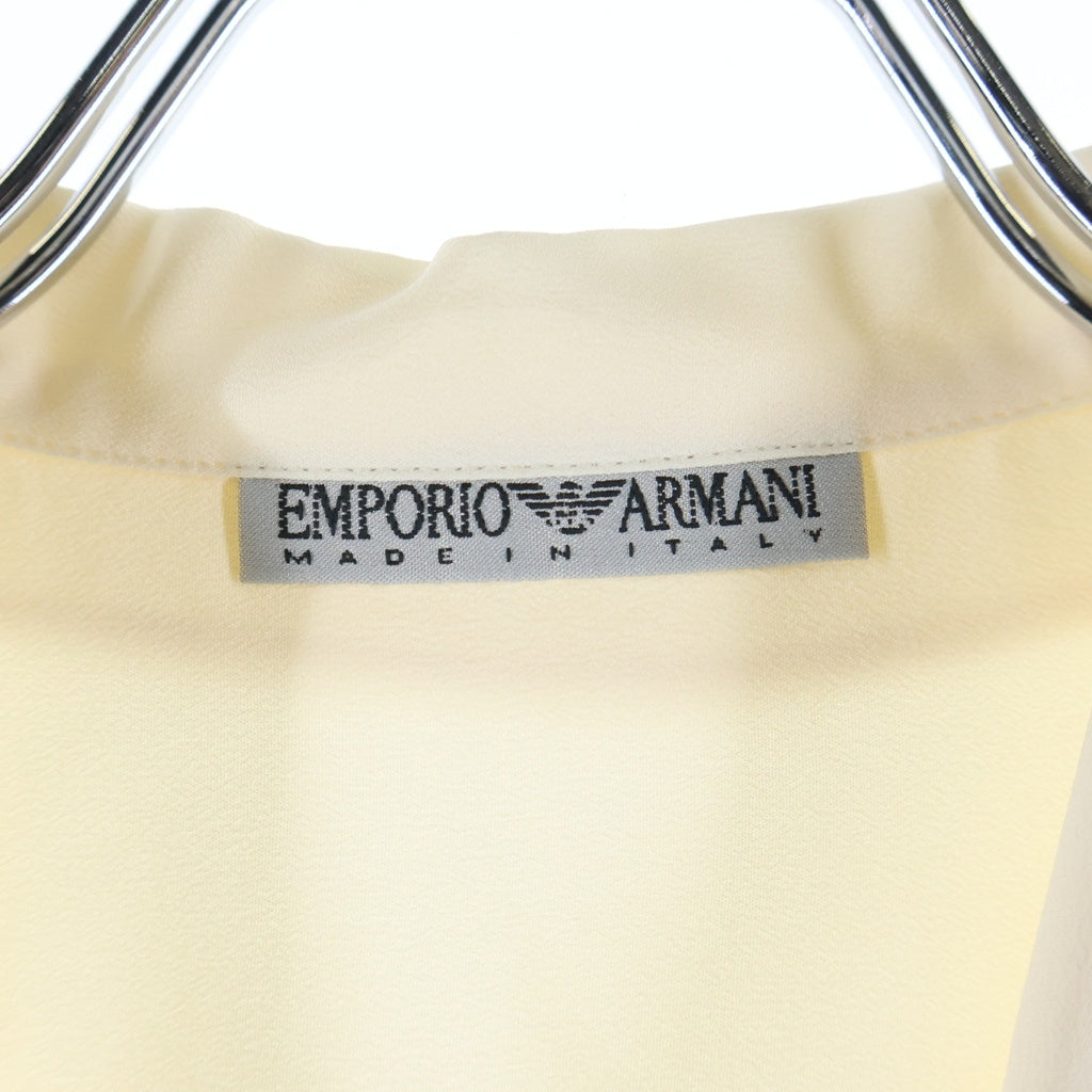 EMPORIO ARMANI(エンポリオアルマーニ) ■半袖オープンカラーシャツ アイボリー #40 レディース