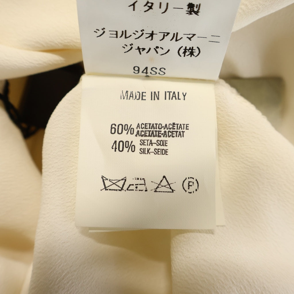 EMPORIO ARMANI(エンポリオアルマーニ) ■半袖オープンカラーシャツ アイボリー #40 レディース