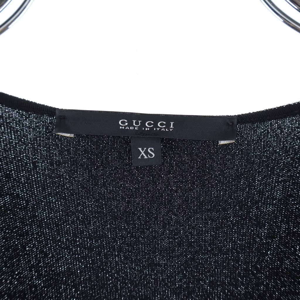 GUCCI(グッチ) ■ラインストーンバックル ノースリーブドレス ブラック #XS レディース