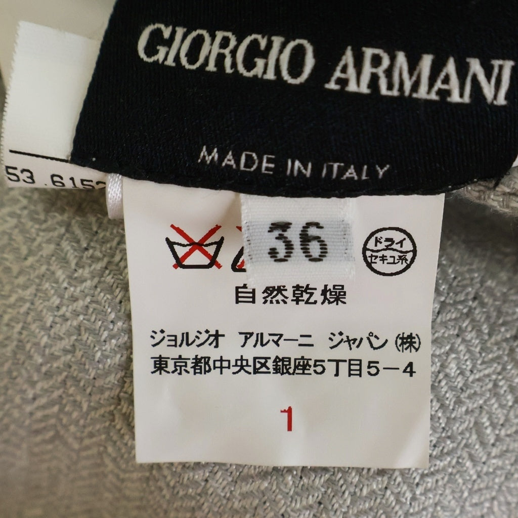 GIORGIO ARMANI(ジョルジオアルマーニ) ■セットアップリネン ジャケット/ミニスカート グレー #36 レディース