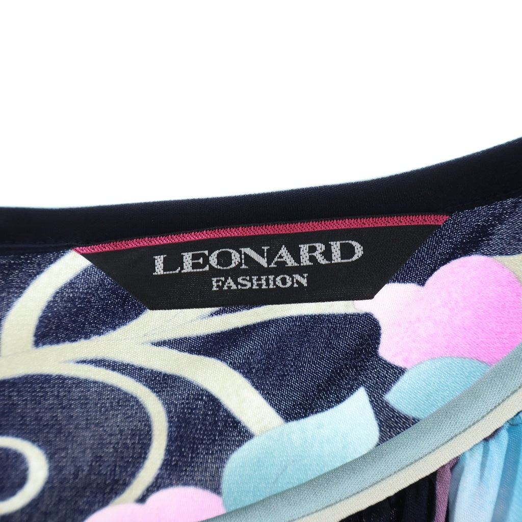 LEONARD(レオナール) ■花柄 ノースリーブオールインワン ブラック #36 レディース