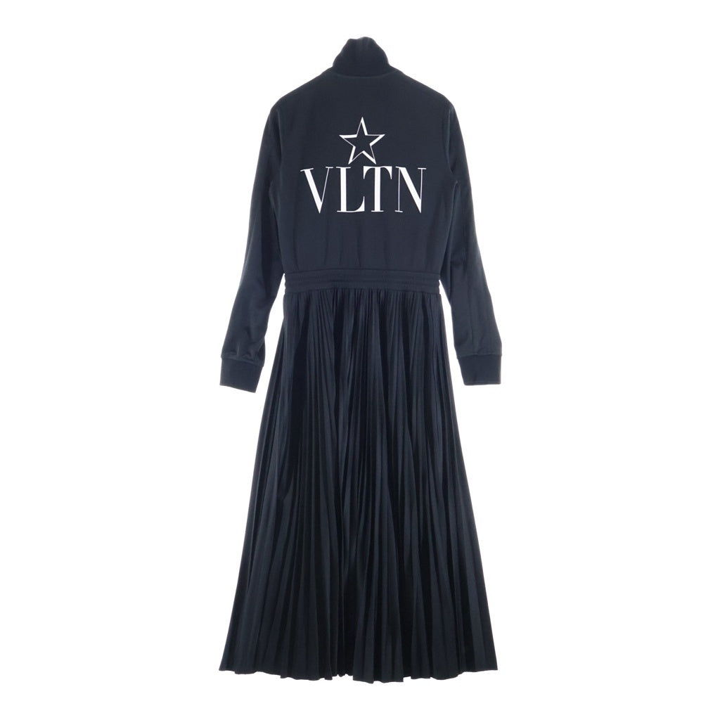 VALENTINO(ヴァレンティノ) ■バックロゴ ジャージ ロングワンピース ブラック #S TB3MJ00H5B8 レディース