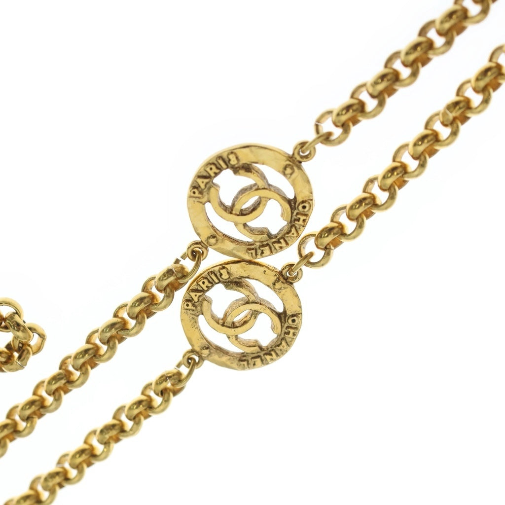 CHANEL(シャネル) ココマーク クローバー チェーン ネックレス メッキ ゴールド レディース