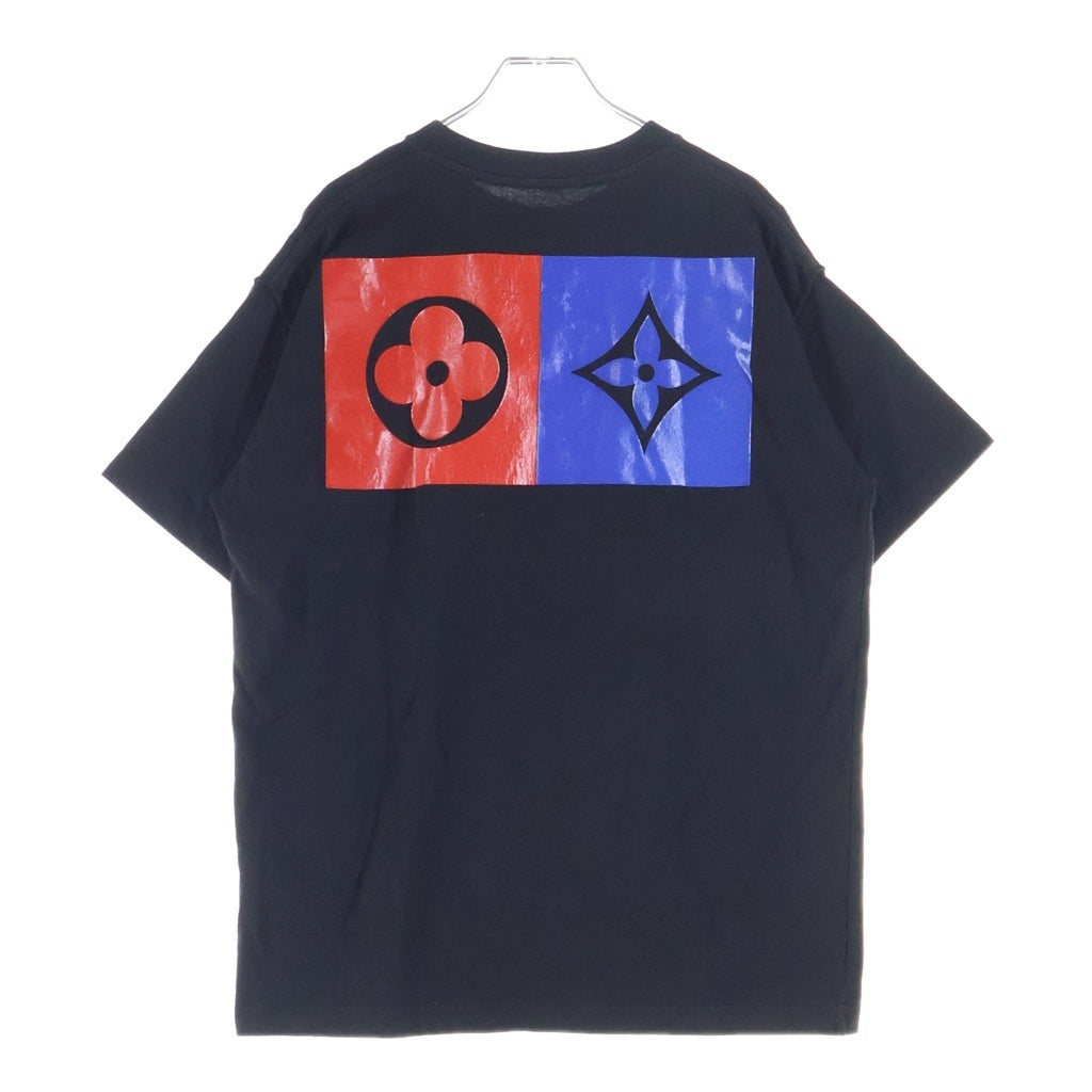 LOUIS VUITTON(ルイヴィトン) ■19AW Back Flower Print Tee バックフラワー プリント クルーネック半袖コットンTシャツ ブラック #M RM192M NPL HHY07W