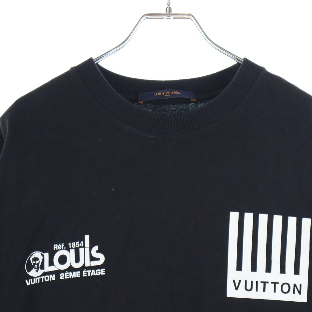 LOUIS VUITTON(ルイヴィトン) ■19AW Back Flower Print Tee バックフラワー プリント クルーネック半袖コットンTシャツ ブラック #M RM192M NPL HHY07W