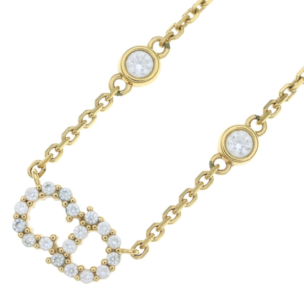 Christian Dior MONSIEUR(クリスチャンディオールムッシュ) Clair D Lune ラインストーン フェイクパール ネックレス ゴールド GP レディース