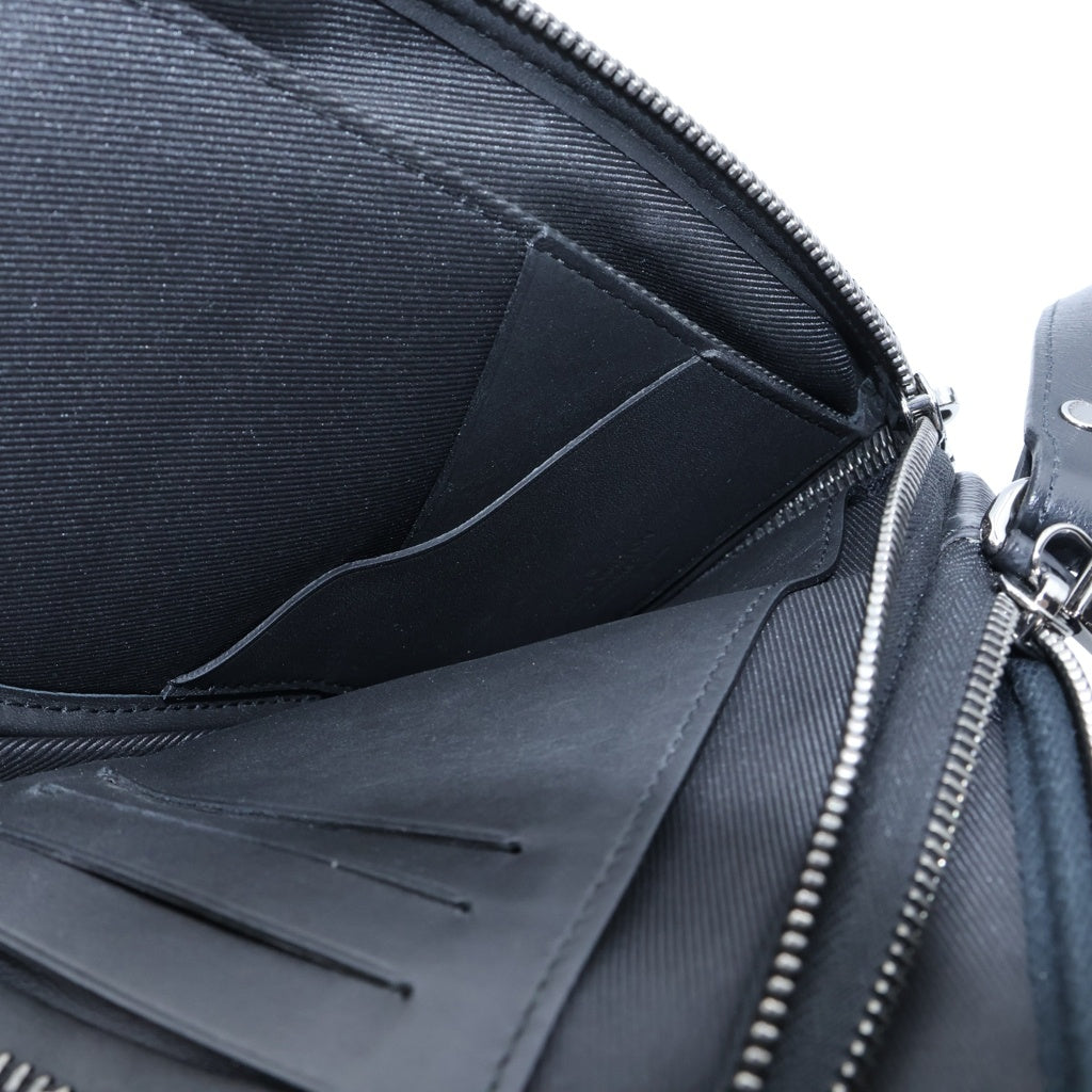 LOUIS VUITTON(ルイヴィトン) モノグラムエクリプス リバース ダブルフォン ショルダーバッグ ブラック×グレー PVCレザー M69534 シルバー金具 レディース