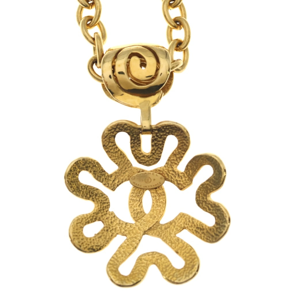 CHANEL(シャネル) ココマーク フラワーモチーフ ネックレス ペンダント チェーン ゴールド GP レディース